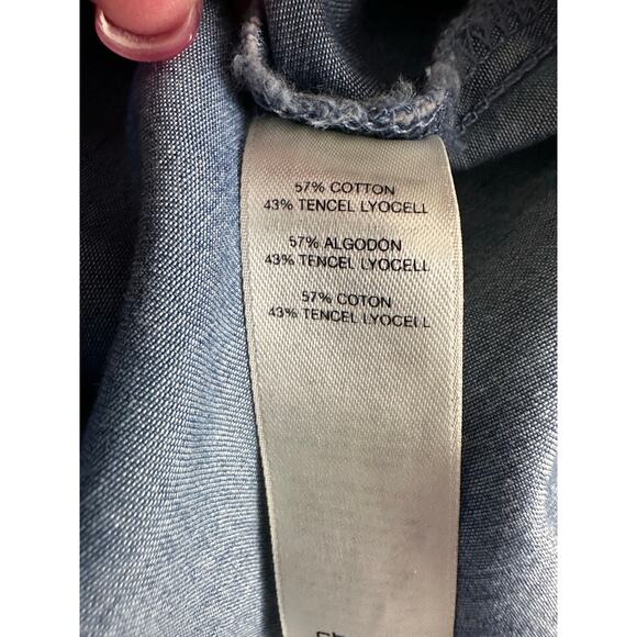 Chico's Blue Button Down Shirt - Picture 8 of 9